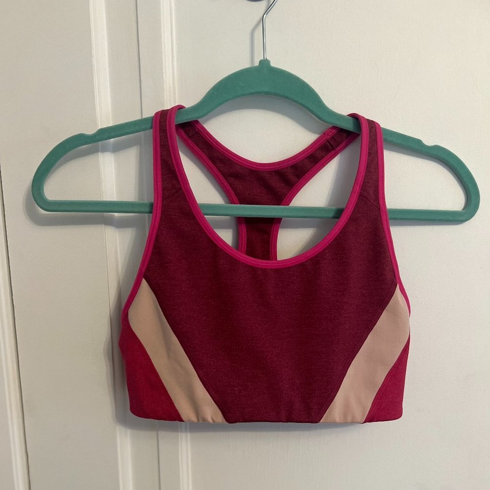 Old Navy Medium Support Racerback Sports Bra, Pink - Size Small
